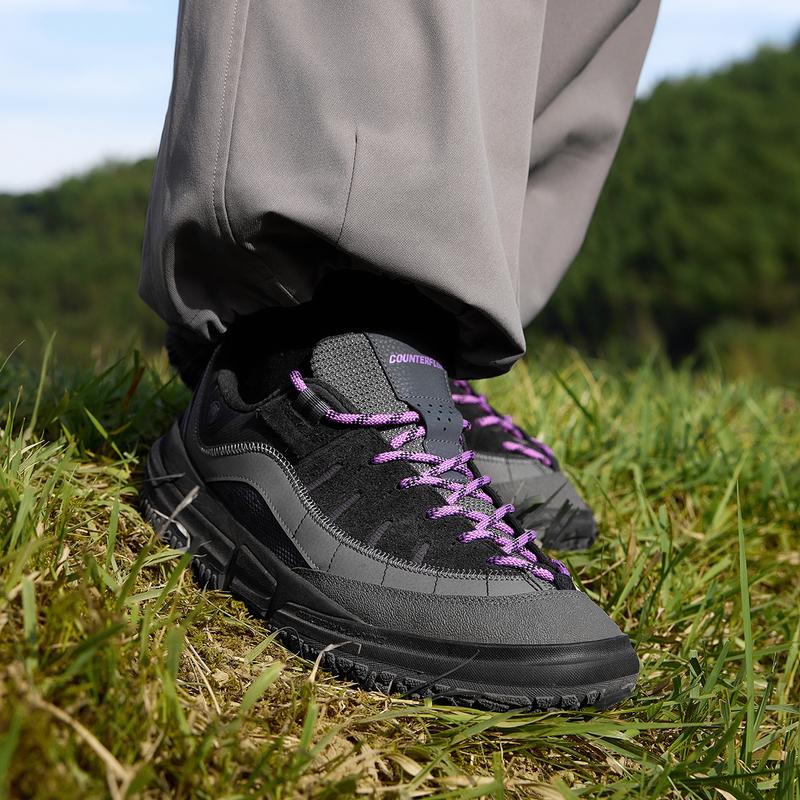Li Ning CF Su Lin Chuan Lite Rebound Comfortable Shock Absorption Wear-Resistant Low-Top Outdoor Hiking Shoes Men Hiking Shoes Black AHCU057-3