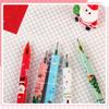 5Pcs Christmas Cute Cartoon Gel Pen 0.5mm Black Ink Writing Pen Santa Claus Kids Holiday Stationery Gift School Supplies