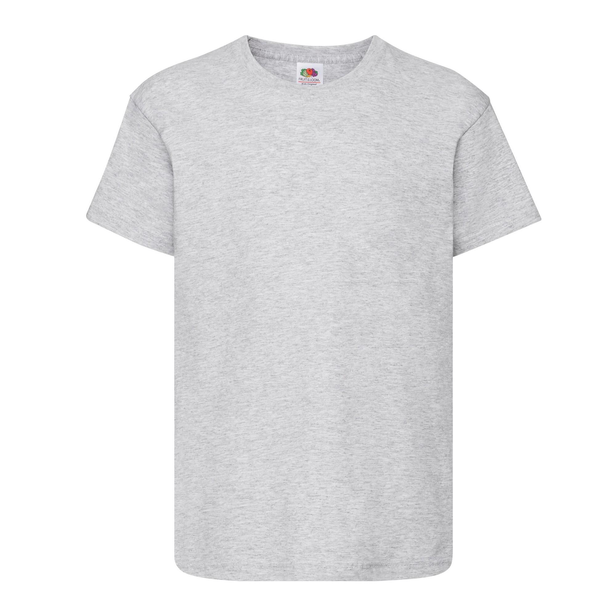 Fruit of the Loom Childrens/Kids Original Heather T-Shirt 5-6 Years grigio
