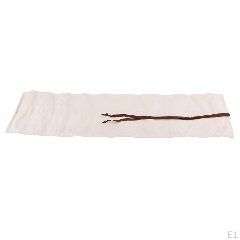 36/48/72 Hole Shape, Canvas Pencil Roll Pouch Pen Case Holder Organizer Bag Fountain