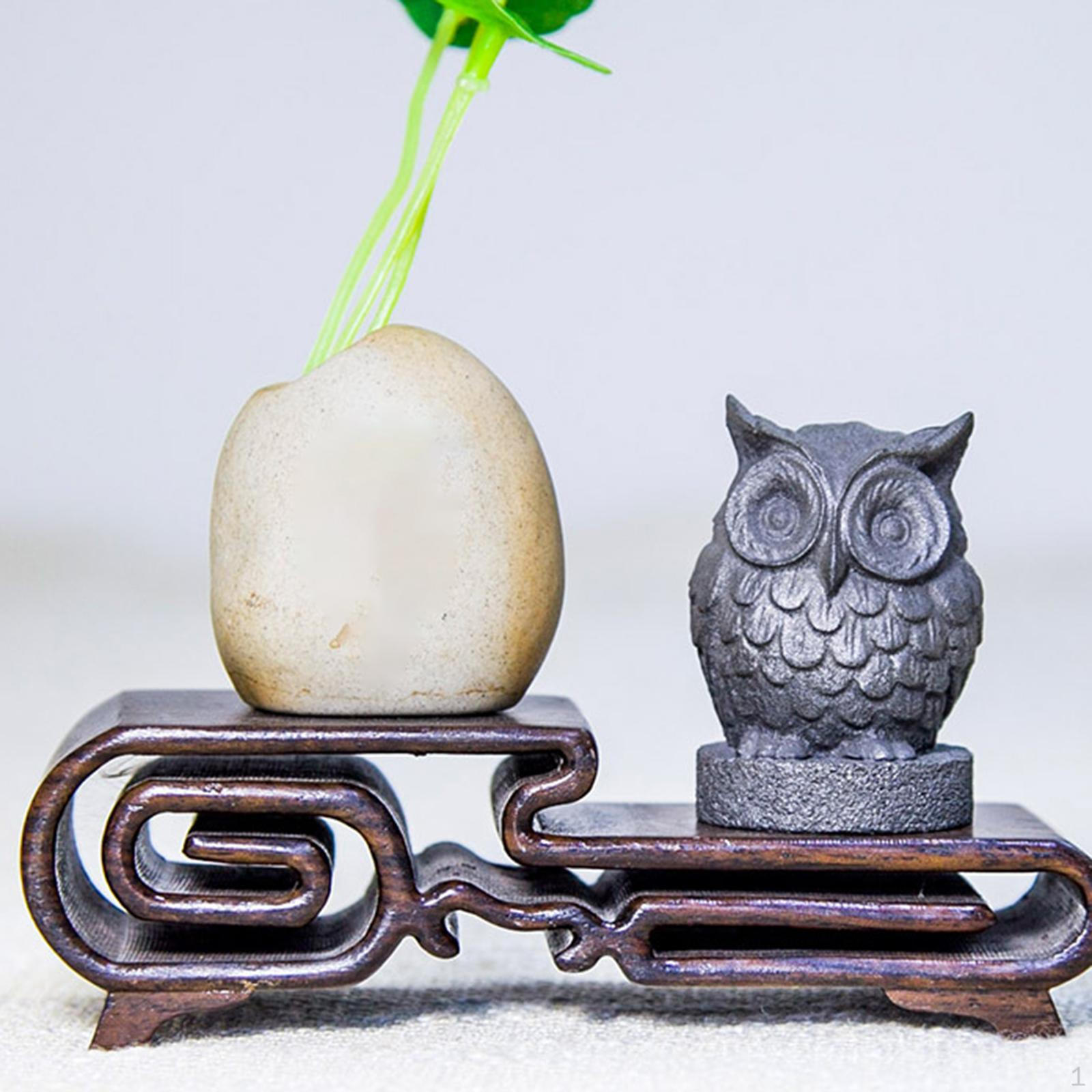 

Фигурка совы, скульптура животного, декоративное украшение, настольное украшение, маленькая для ТВ-тумбы, книжной полки Polished Gray