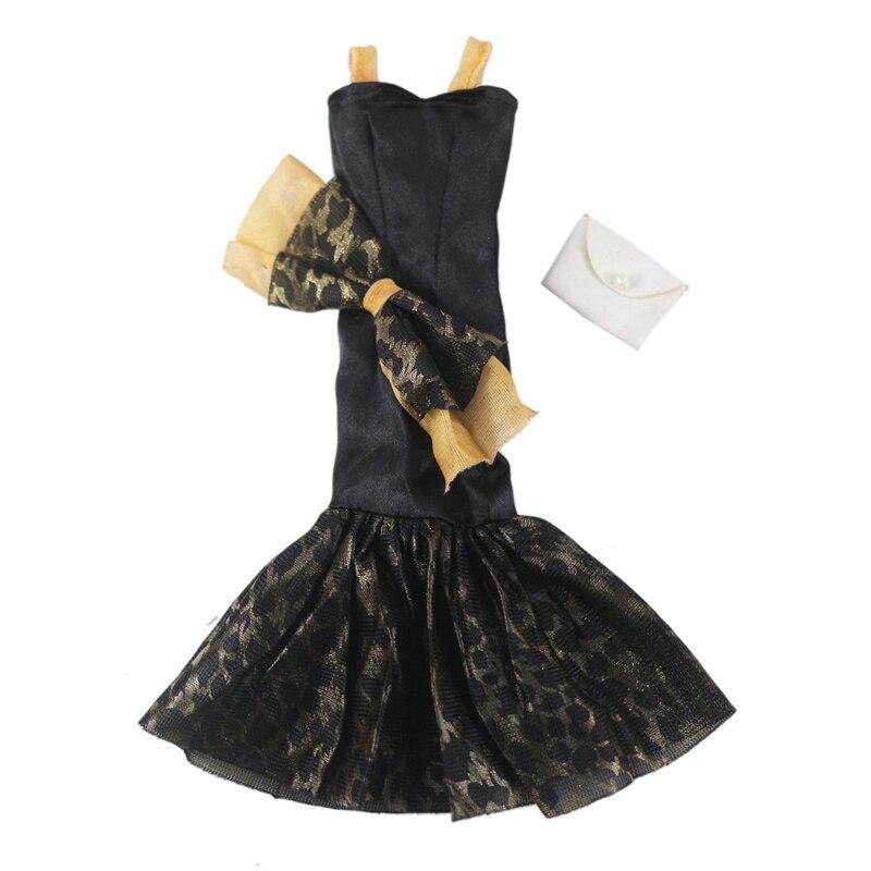 

Черный бант рыбий хвост модная кукольная одежда для куклы Барби платье вечернее платье сумка 1/6 кукольные аксессуары для кукольных нарядов Барби чёрный