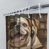 Reading Bulldog Shower Curtain | Fun and Unique Bathroom Decor