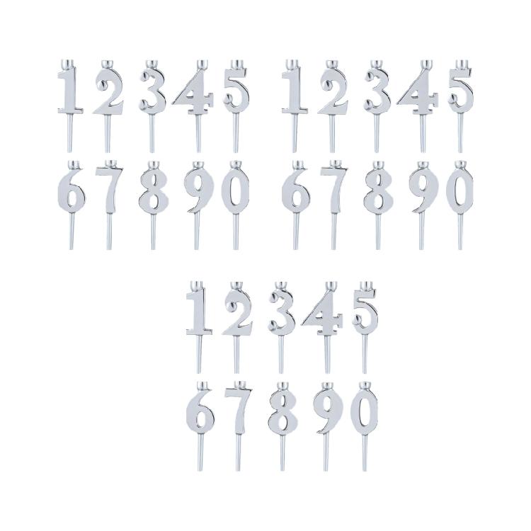 Birthday Number Candle Holders Set Reusables Digital Cake Toppers Decoration Numbers 0-9 Numeral Candle Holder