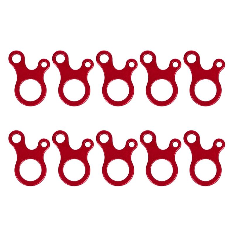 10 Pcs Aluminum Alloy Tent Rope Buckle Tent Fastener Tensioner Guyline Cord Adjuster Camping Accessories Durable