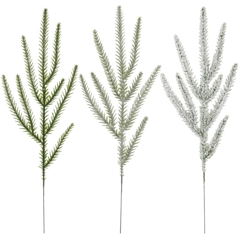 40Pieces Faux Pine Stems For Christmas Tree Decors Realistic Needle Weather Resistant Long Time Holiday Ornament