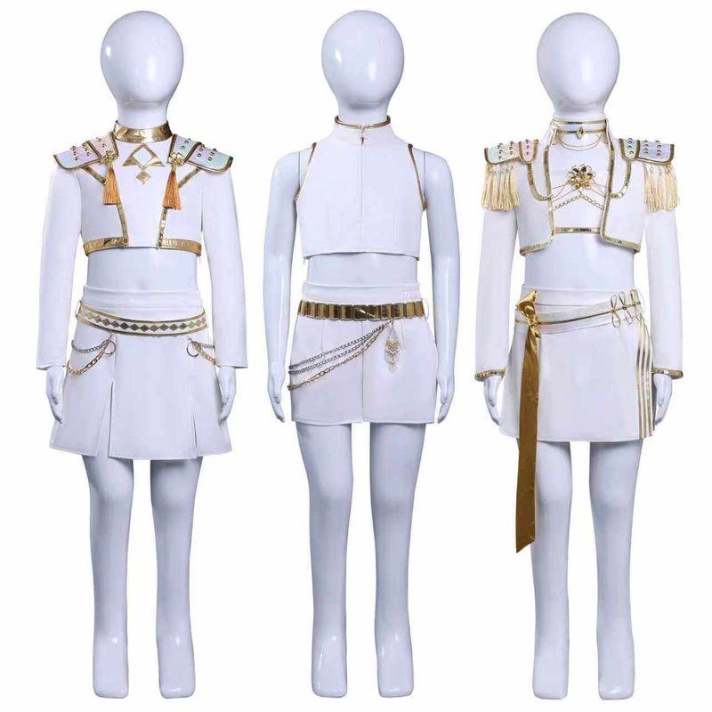 K-Pop Girl Group Cosplay Costume, White Version, Anime Style