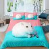 Hamster Soft Duvet Cover Family Pet Guinea Pig for Women Children Young Boys Lovely Mini Animals Comfortable Quilt Cover for Bedrom Rations Warm Soft