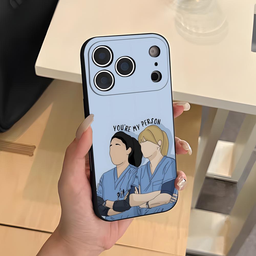 Hot TV Greys Anatomy Phone Case For IPhone 17 Air 16 E Pro Max 15 14 13 Mini 12 Pro 11 Max Plus Black Soft Shell
