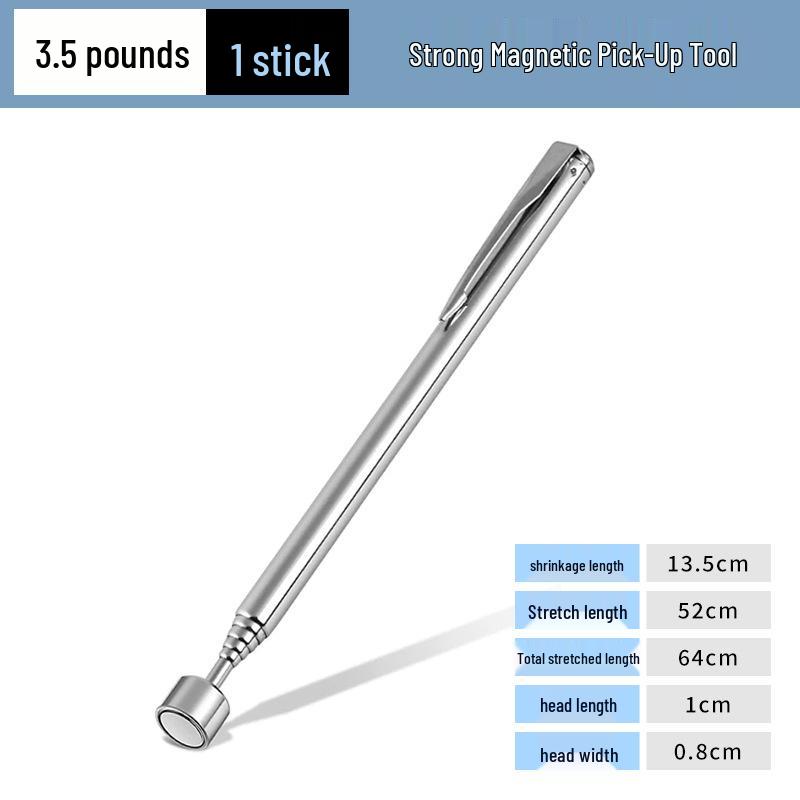 Strong Telescopic Magnetic Pickup Tool - Adjustable Pen-Shaped Rod for Auto Repair