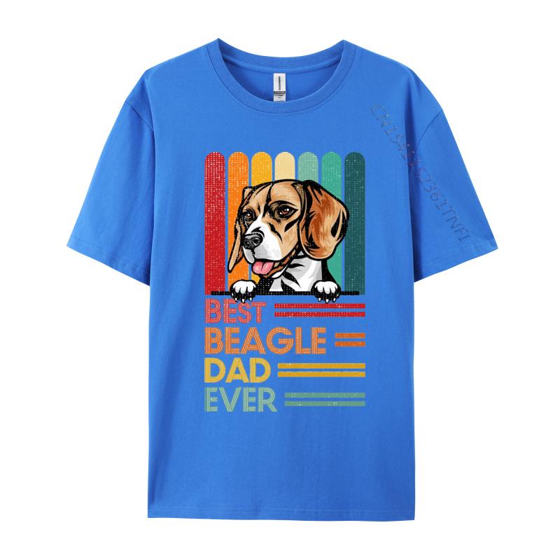 Vintage Best Beagle Dad Ever Tshirt Pet Lover Tshirts Gift From Daughter And Son Man Harajuku Style Tshirts