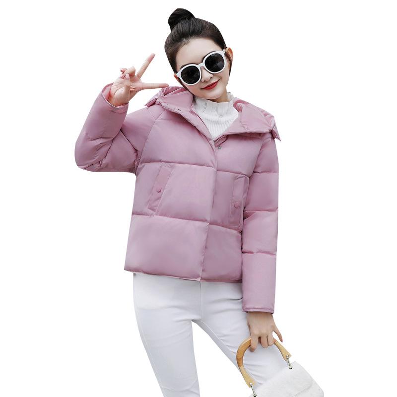 Women's short  clothes, new winter hooded loose down cotton clothes, small bread clothes jacket