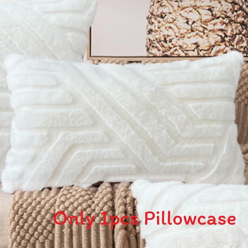 Stereoscopic Color Solid Plush Pillowcase Cushion Cover Decorations Bedroon