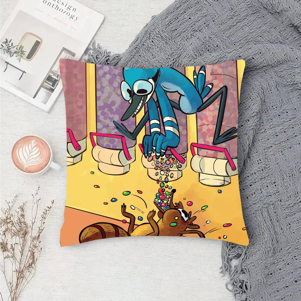 R-regular Cartoon Show Pillow Case Fashion Square Pillowcase Bedroom Sofa Room Ins Decoration Leisure