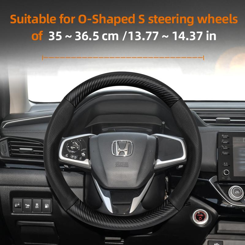 Suitable for k111 Breathable Leather Matte Carbon Fiber Texture Steering Wheel Cover Suitable for Civic Fit 8Th Gen 8 City Accord 9 10 111k
