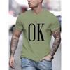 'It's Okay, Don't Worry 'Men's Casual Slightly Stretched Round Neck Pattern Cotton T-shirt Summer Men's Clothing