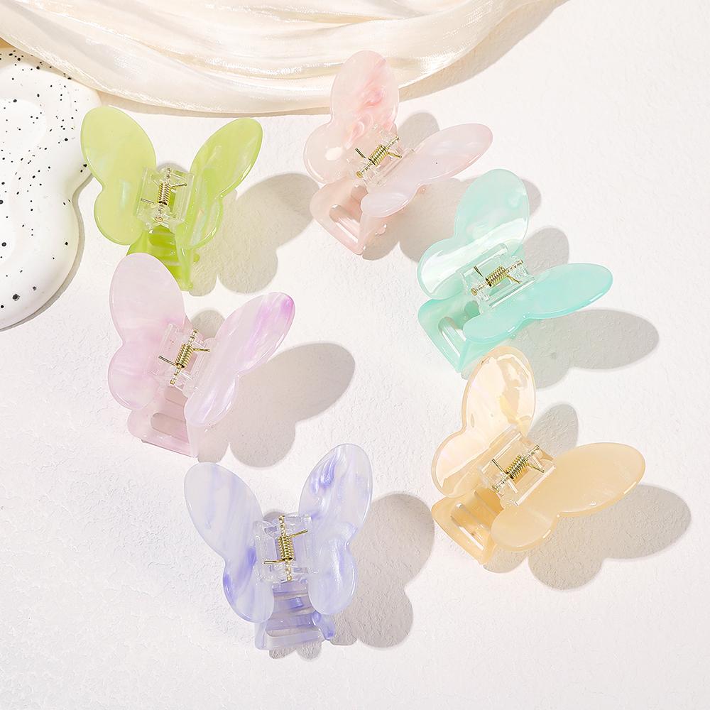 candy color Simulated Butterfly Hair Claws Hair Clip For Women Fashion Hair Accessories