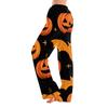 Women's Halloween Print Pants with Elastic Waist and Drawstring for Casual Home Sleepwear