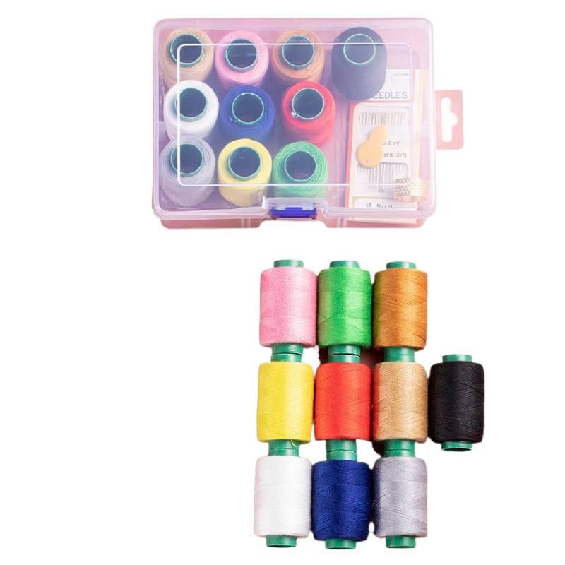 Handnähnadel und Garn Set zum Reparieren von Kleidung - Weiß & Schwarz