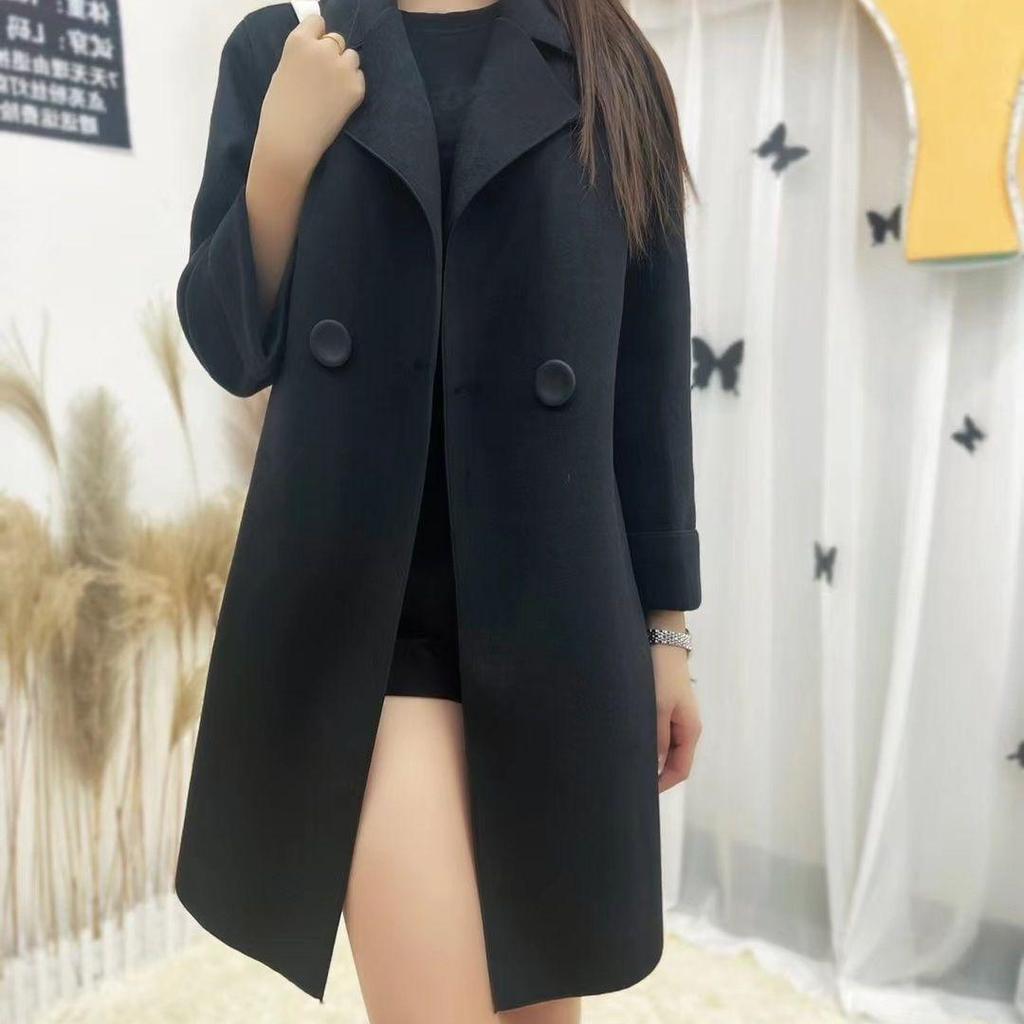 2025 Women's Slim Fit Double-Sided Wool Mid-Length Coat