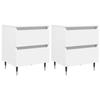 VidaXL Tables de chevet 2 pcs blanc 40x35x50 cm bois d’ingénierie 826861