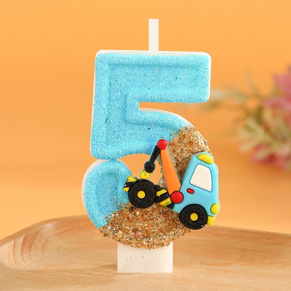 Digital Candle Birthday Little Celebration Cake Topper Decoration