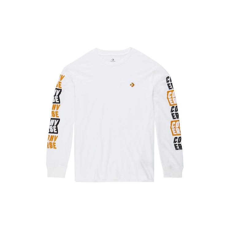 Converse Applique LogoLong-sleeve Tee Men White Men s 10019933-A01 XL