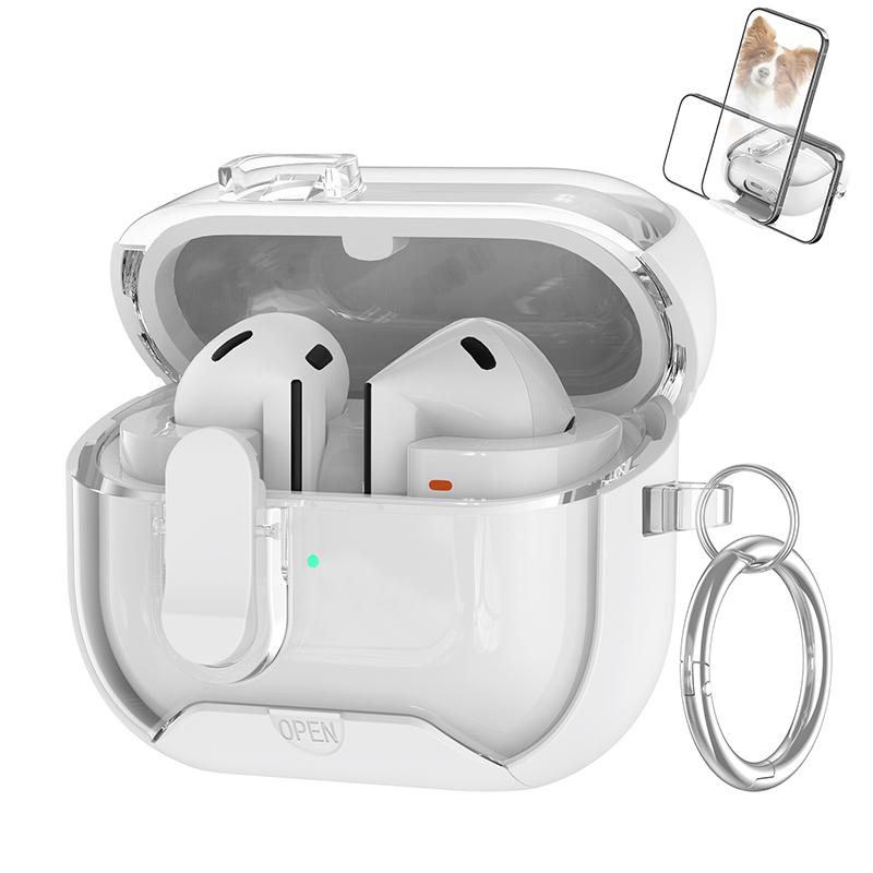 Secure Lock Case for Samsung Galaxy Buds 3/3Pro Case with Phone Stand Protective Case with Cleaner Kit for Samsung Galaxy Buds 3