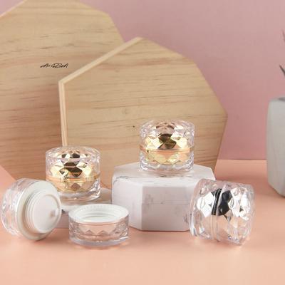 7g Acrylic Plastic Cosmetic Jar with Inner Lid Travel Size Storage Container for Cream Balm Nail & Candle Packaging