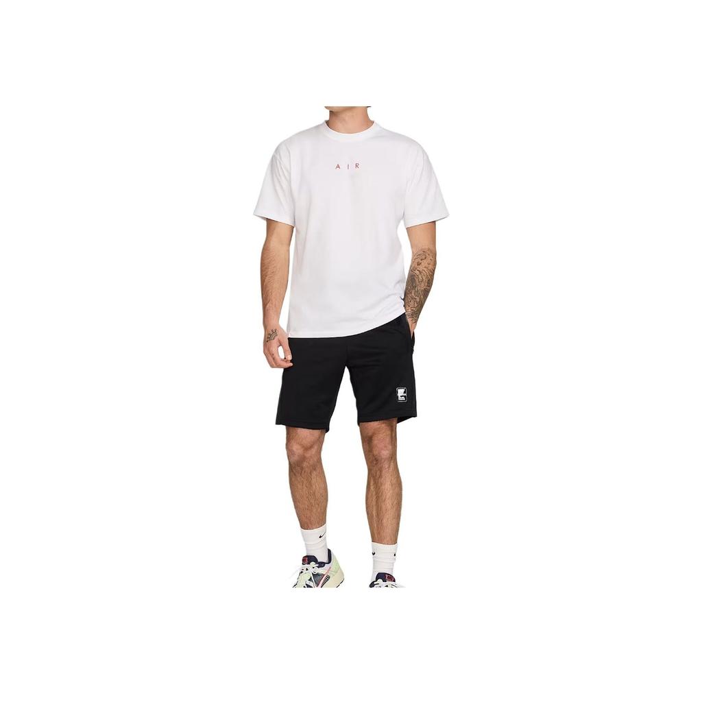 Nike Loose Fit Crew Neck Short Sleeve Letter Logo T-Shirt Men Tops White HJ0580-100