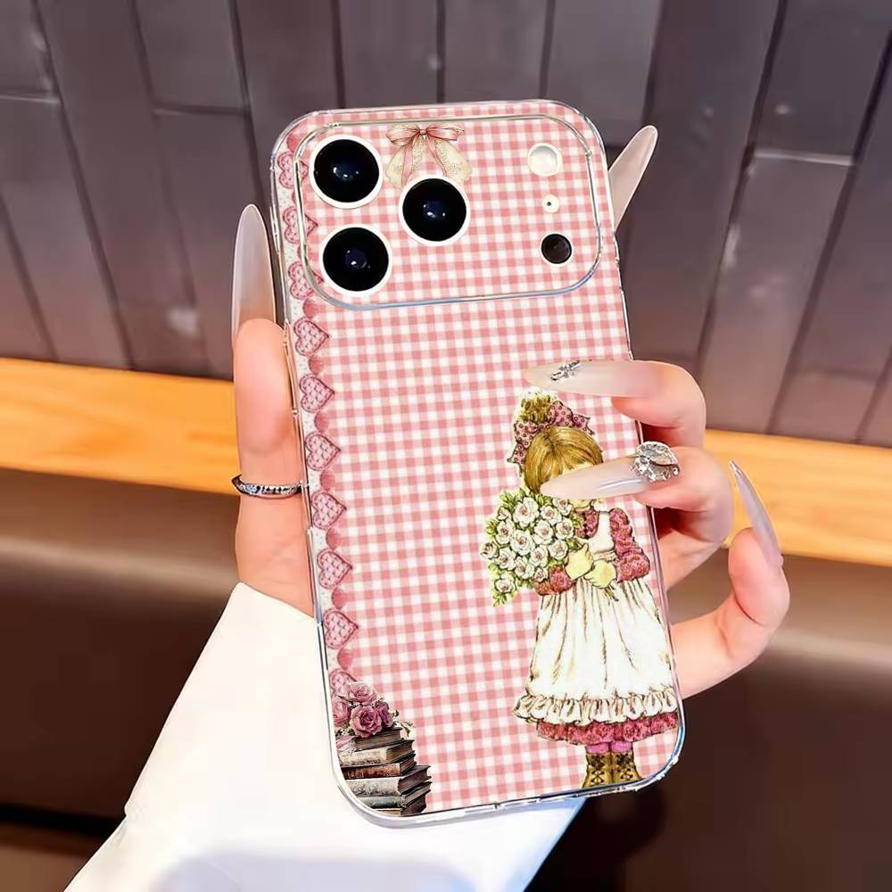 Art S-Sarah K-Kay Pattern Phone Case For iPhone17,16,15,14,13,12,11 Plus,Pro Max Soft Transparent Cover