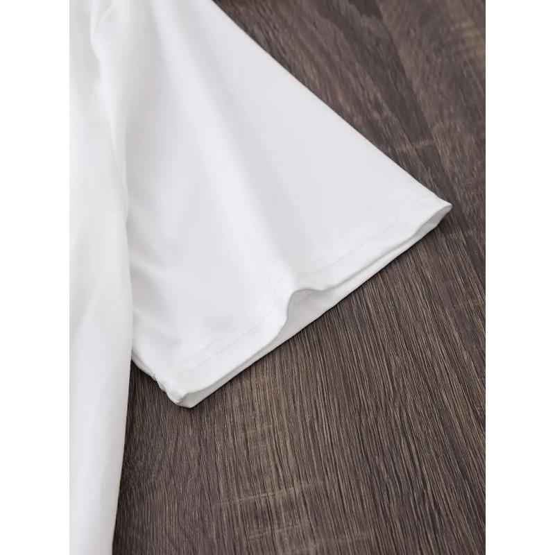 Europäische Größe (Beliebte T-Shirts) Frühling und Sommer Neuer Modetrend Damen Kurzarm Rundhals T-Shirt