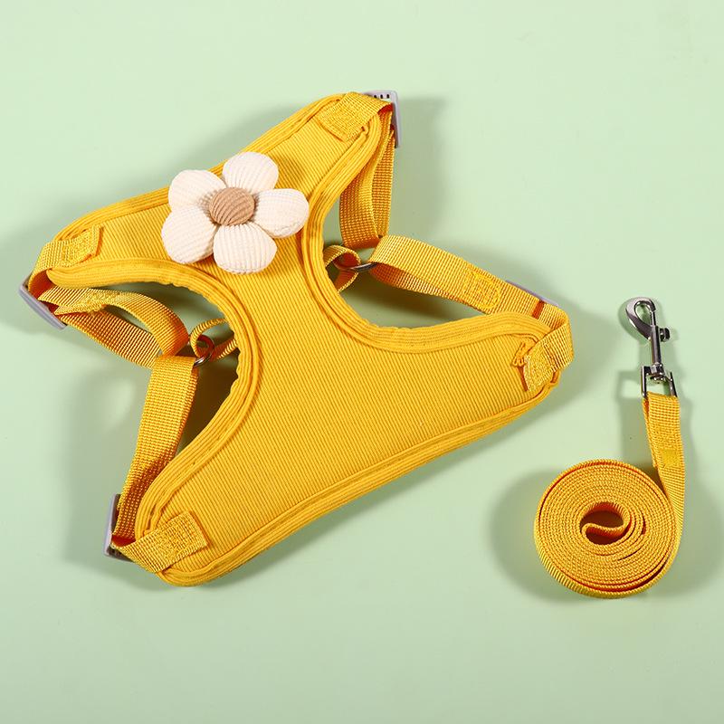 3D Kreslená vesta pro domácí mazlíčky a sada vodítka pro psy a kočky - Postroj odolný proti úniku pro venčení