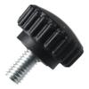 8pcs Durable Male Knurled Thumb Screws Black Plastic Clamping Knobs M6 X 10mm Thread Length Screw Furniture