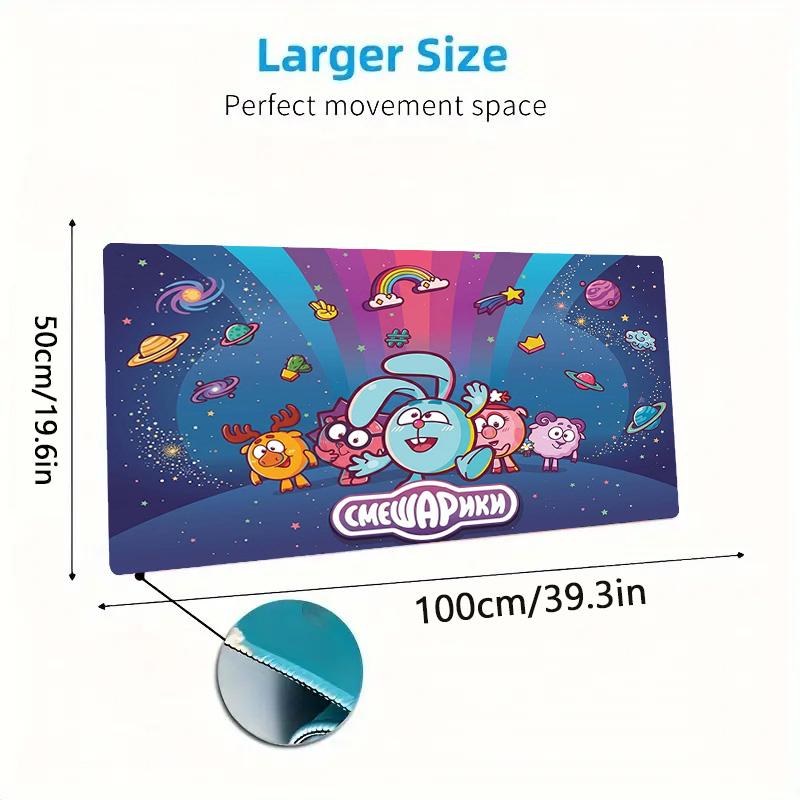 Kikouriki Kikoriki Cartoon Color Mouse Pad Large Gaming Table Cushion Non-slip Laptop Tablet Big Mousepad XXL Mat Mini PC Playmat With Lock Edge