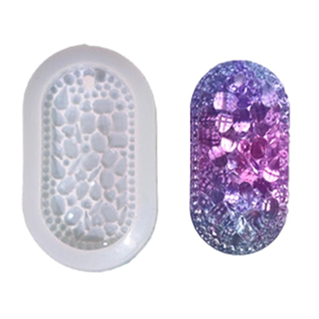 1Pc/9Pcs Listing Silicone Mold Crystal Glue Flash Diamonds Various Shapes Pendant Mold Car Hanging Keychain Material