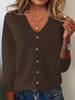 Women's Knitted Cardigan: Spring-Summer Long Sleeve Sweater, Plus Size Autumn Outerwear