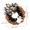 Happy Halloween Decorations Rustic Halloween Ghost Wreath with Plaid Bow for Farmhouse Porch Decor Spooky Front Door Decoration