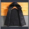 Podzimní a zimní nová pánská bavlněná vesta, odnímatelná čepice s ramenní bundou velké velikosti, módní trendy vesta