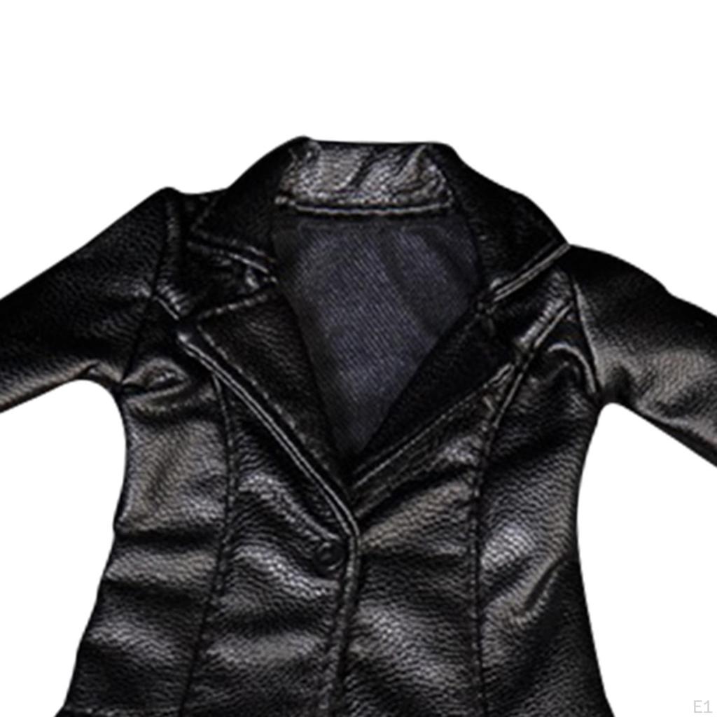 Ropa para Muñeca de Figura Femenina 1/6, Pantalones Cortos de Cuero Hechos a Mano Abrigo para Figura de Acción de 12" PH, HT