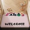 Cute Cartoon PVC Doormat: Non-slip, Dirt-resistant, Cuttable Foot Mat for Home Entrance