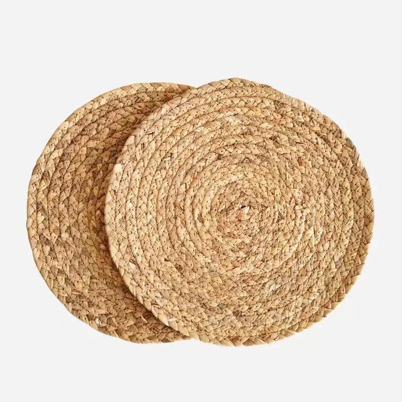 Japanese Woven Bamboo Coaster Set With Insulation For Home Use