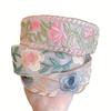 3 stuks Bloemendruk Boheemse Polyester Brede Vlecht Geborduurde Hoofdband Set