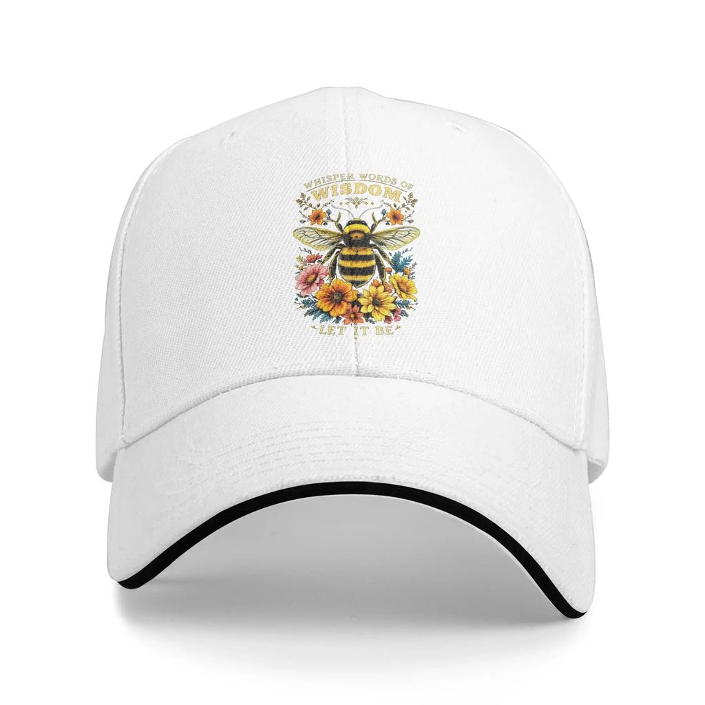 Killer Bee Baseball Cap Whisper Words Of Wisdom Let It Be Bee Lovers Fashion Trucker Hat Spring Couple Women Running Hippie Caps