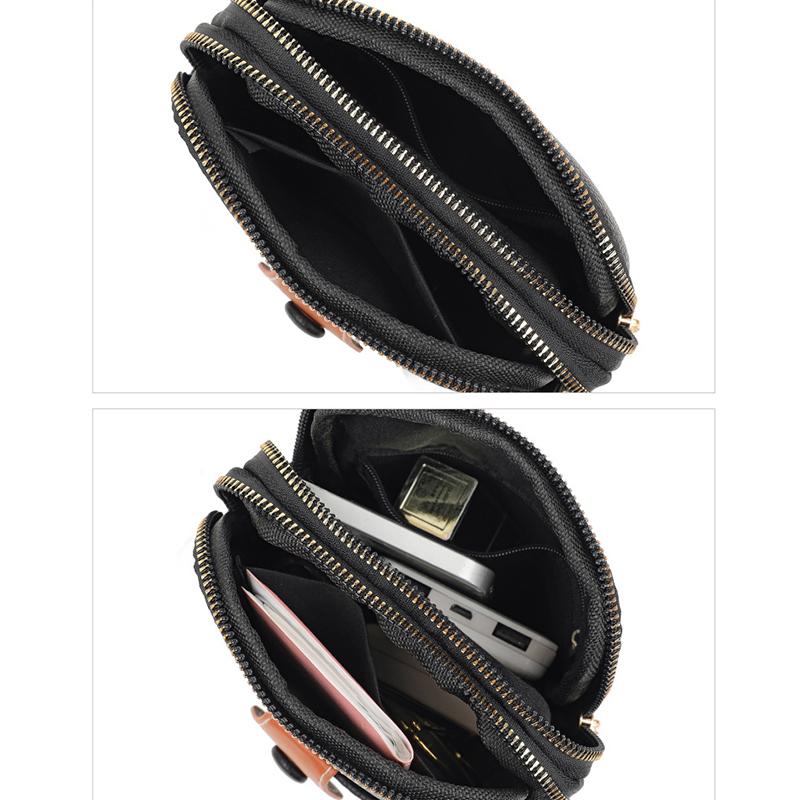 Handytasche für Damen, Umhängetasche aus PU-Leder, einfache mehrschichtige Messenger-Handtasche und Geldbörse, Einkaufstasche