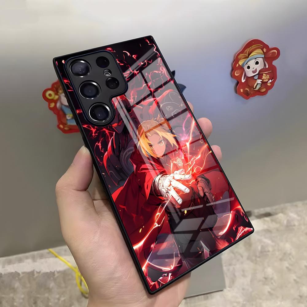 

Full Metal Alchemist Brotherhood Phone Case For Samsung S26 S25 Ultra S23 S22 S24 S20 Fe S21 Plus A54 A53 A16 Glass Cover Samsung s25