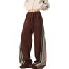 American contrasting striped sweatpants men's and women's autumn tide brand hiphop casual trousers retro loose wide-leg trousers