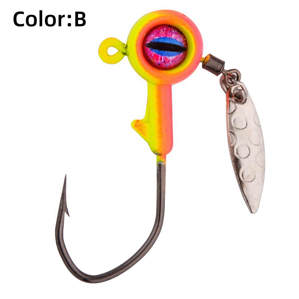 Anti-Snagging Soft Lead Head Jig Hook with Weight 1.75g-7g for Lure Fishing Ocean Beach Use