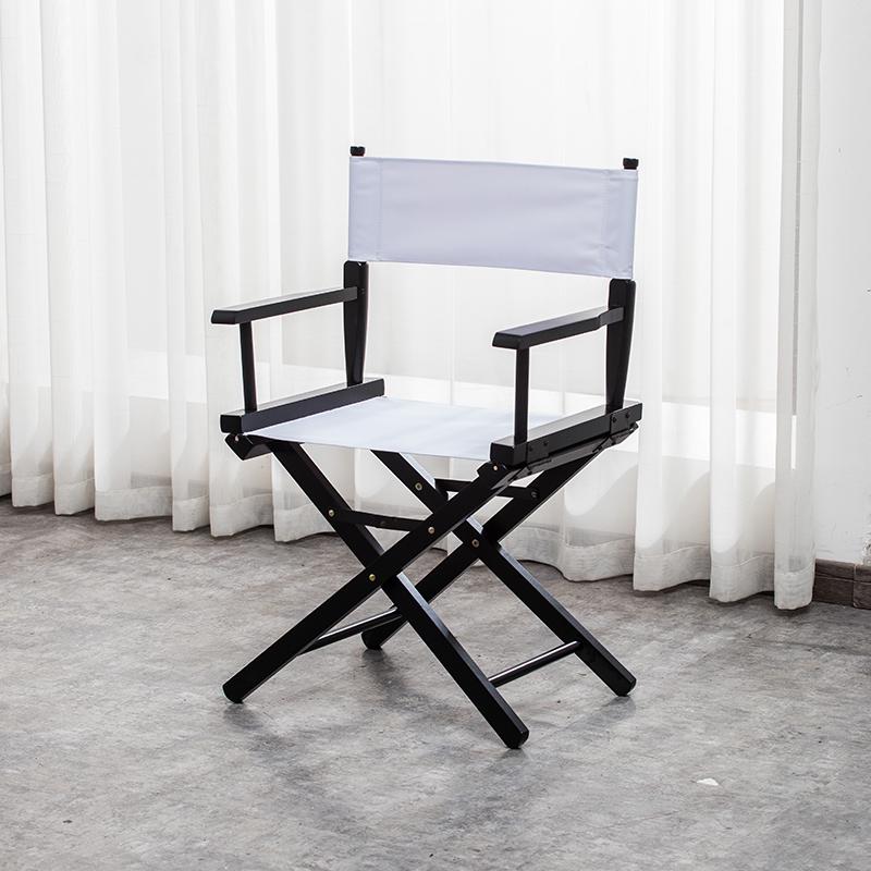 Skládací režisérské křeslo z masivního dřeva s plátěnou opěrkou - Barová stolička, Venkovní, Na líčení nebo Rybářské křeslo