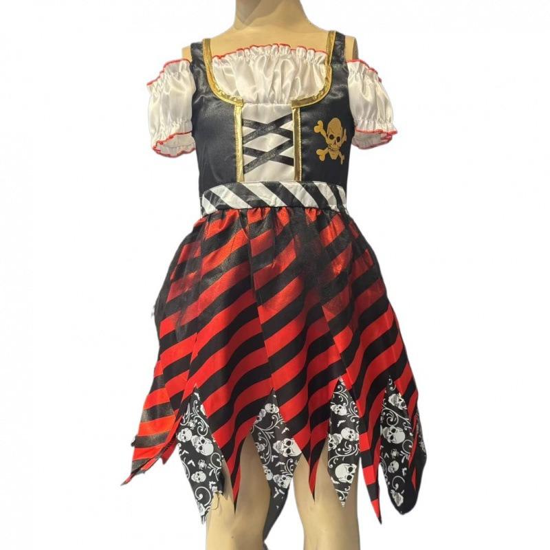 Halloween Pirates of the Caribbean Cosplay Suit Children's Pirate Costume Skirt Cotton